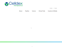 Tablet Screenshot of celldex.com